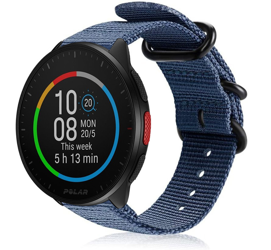 Strap-it Strap-it Bracelet nylon boucle Polar Pacer (bleu)