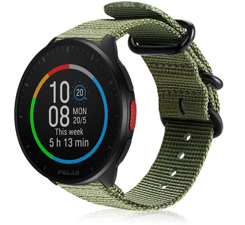 Strap-it Strap-it Bracelet nylon boucle Polar Pacer (vert)
