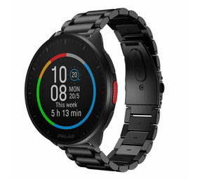 Strap-it Bracelet acier Polar Pacer (noir)