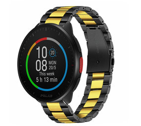 Strap-it Bracelet acier Polar Pacer (noir/or)