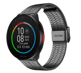 Strap-it Bracelet acier inoxydable Polar Pacer (noir)