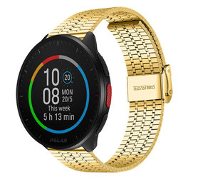 Strap-it Bracelet acier inoxydable Polar Pacer (or)