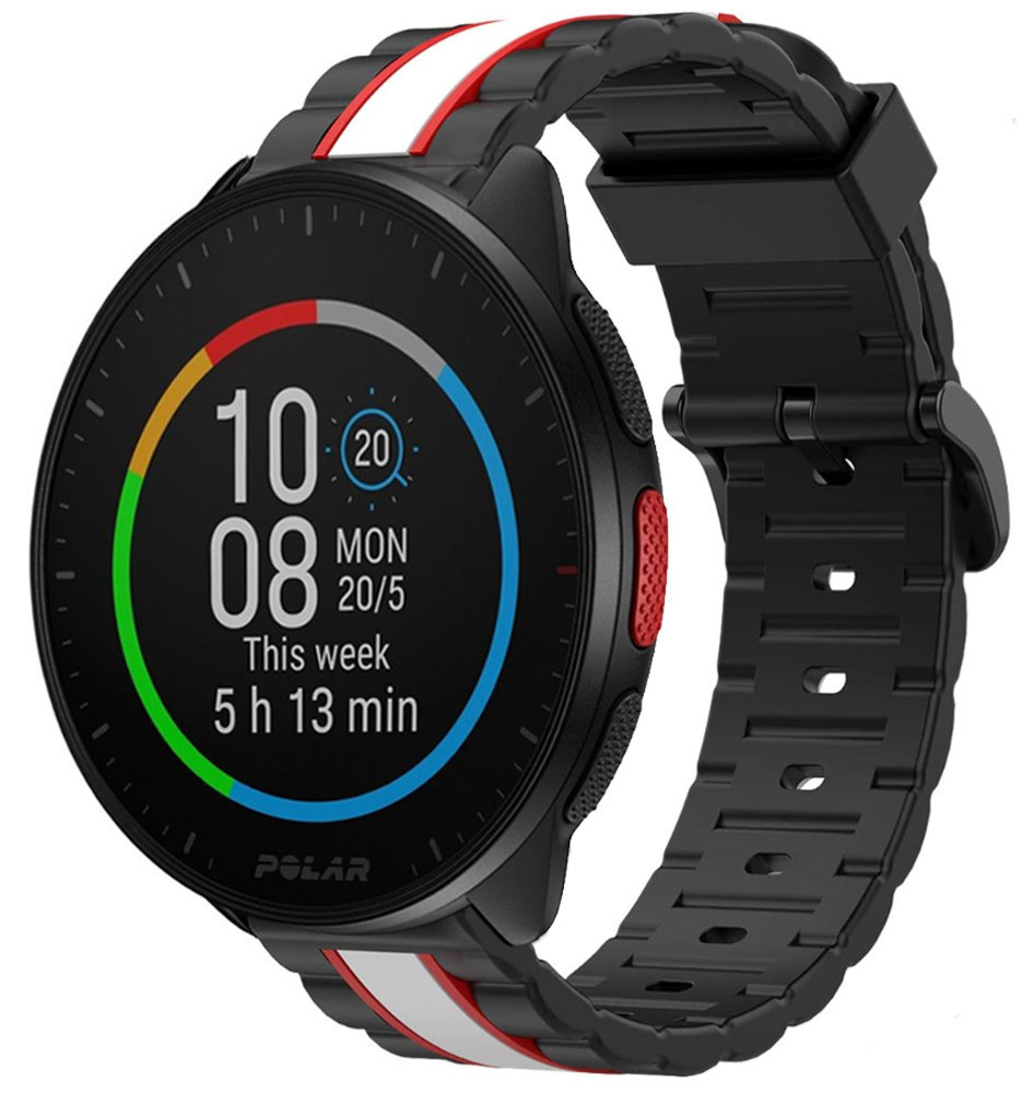 Strap-it Strap-it Bracelet Polar Pacer édition spéciale (noir/blanc)