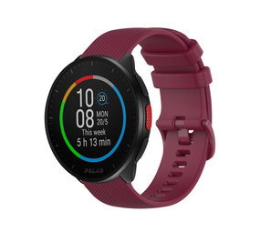 Strap-it Bracelet silicone luxe Polar Pacer (rouge foncé)