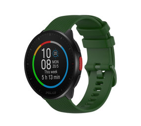 Strap-it Bracelet silicone luxe Polar Pacer (vert armée)