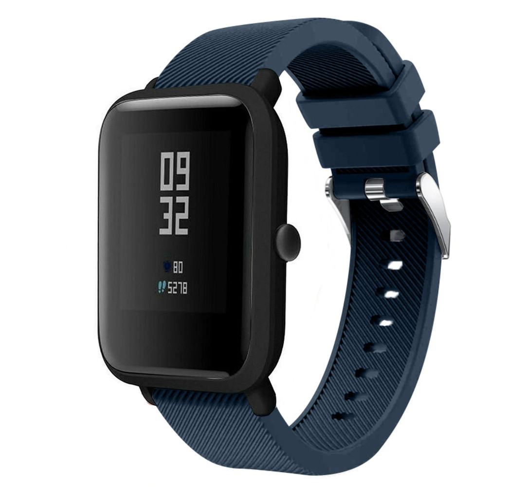 Strap-it Strap-it Bracelet silicone Xiaomi Amazfit Bip (bleu foncé)