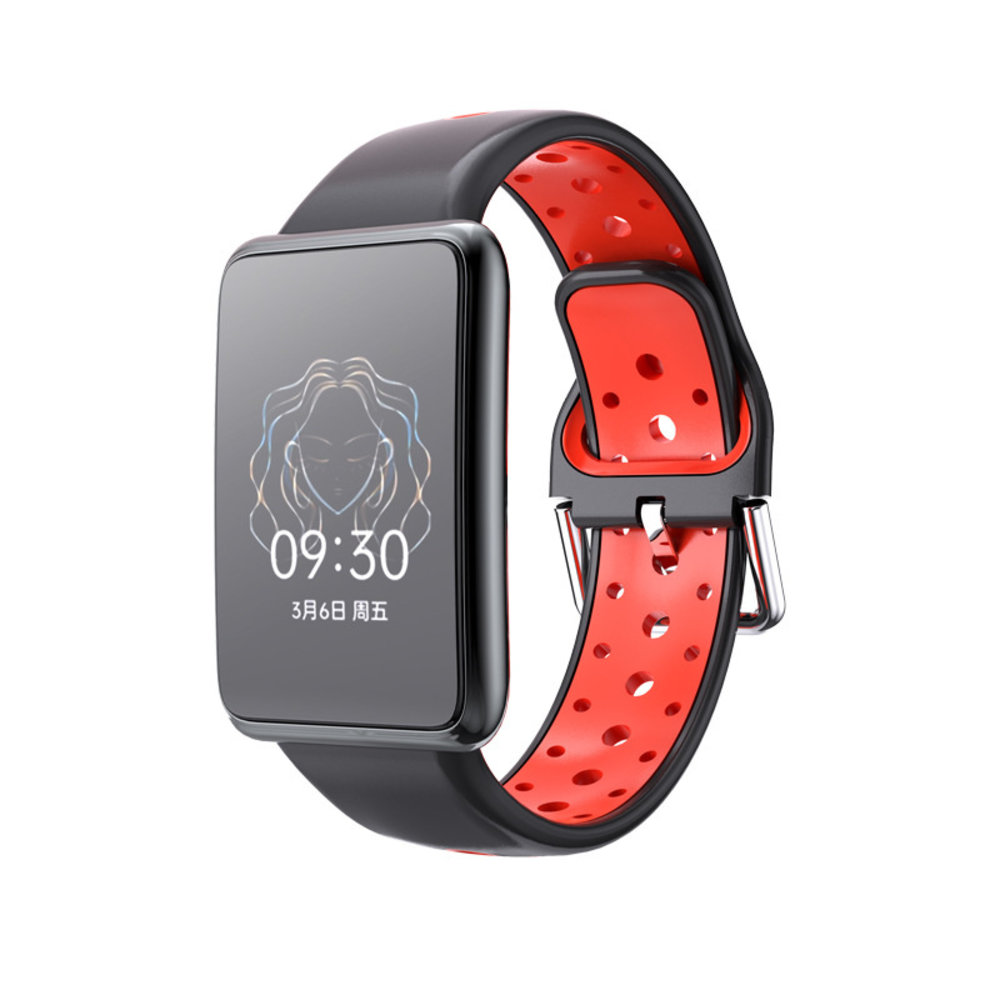Strap-it Strap-it Bracelet sport Oppo Watch Free (noir/rouge)