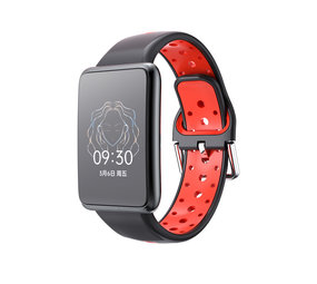 Strap-it Bracelet sport Oppo Watch Free (noir/rouge)