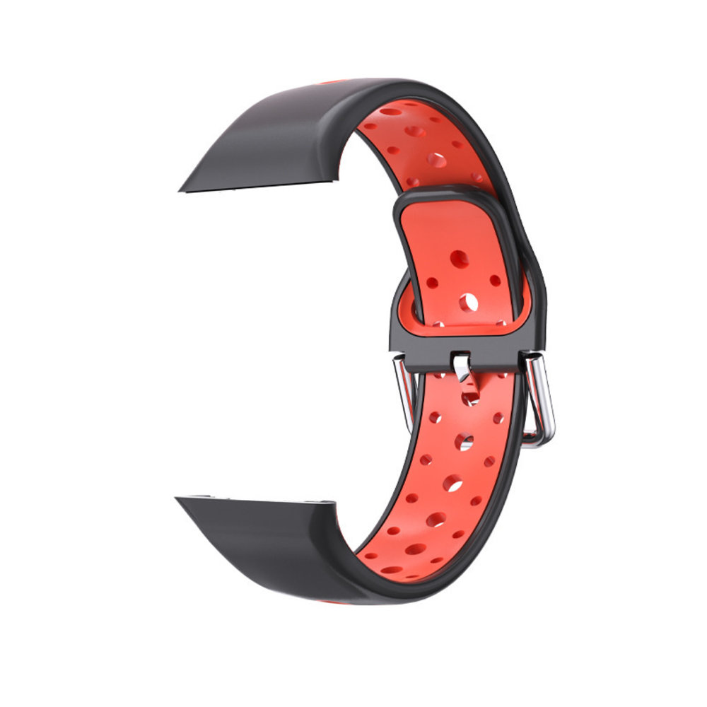 Strap-it Strap-it Bracelet sport Oppo Watch Free (noir/rouge)