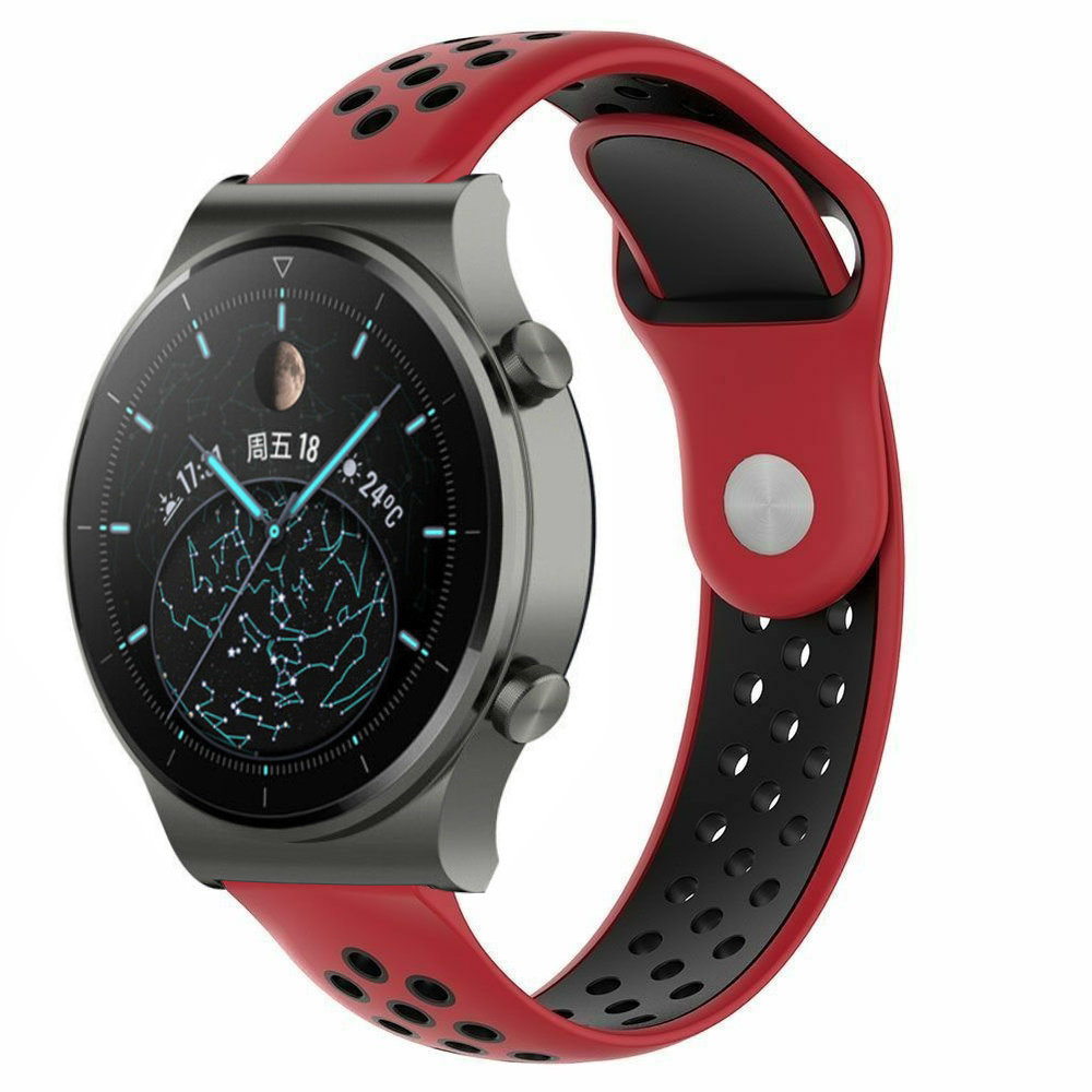 Strap-it Strap-it Bracelet sport Huawei Watch GT 2 Pro (rouge/noir)