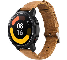 Strap-it Bracelet cuir Xiaomi Watch S1 (marron)