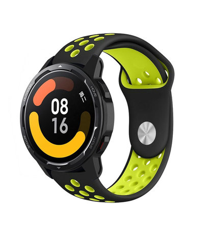 Strap-it Strap-it Bracelet sport Xiaomi Watch S1 (noir/jaune)