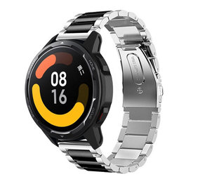 Strap-it Bracelet acier Xiaomi Watch S1 (argent/noir)