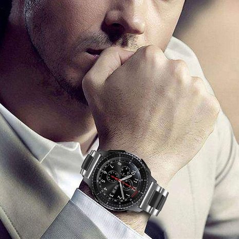 Strap-it Strap-it Bracelet acier Xiaomi Watch S1 (argent/noir)