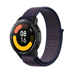 Strap-it Bracelet nylon Xiaomi Watch S1 (violet-bleu)