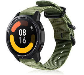 Strap-it Bracelet nylon boucle Xiaomi Watch S1 (vert)