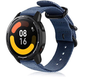 Strap-it Bracelet nylon boucle Xiaomi Watch S1 (bleu)
