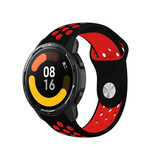 Strap-it Bracelet sport Xiaomi Watch S1 (noir/rouge)