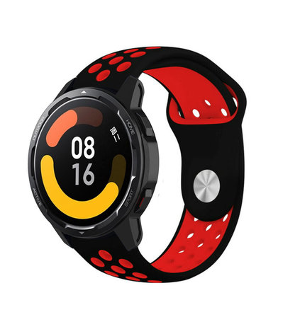 Strap-it Strap-it Bracelet sport Xiaomi Watch S1 (noir/rouge)