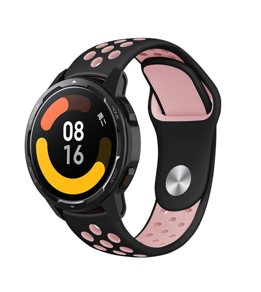 Strap-it Strap-it Bracelet sport Xiaomi Watch S1 (noir/rose)