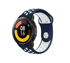 Strap-it Bracelet sport Xiaomi Watch S1 (bleu/blanc)