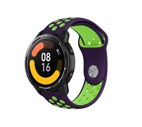 Strap-it Bracelet sport Xiaomi Watch S1 (violet/vert)