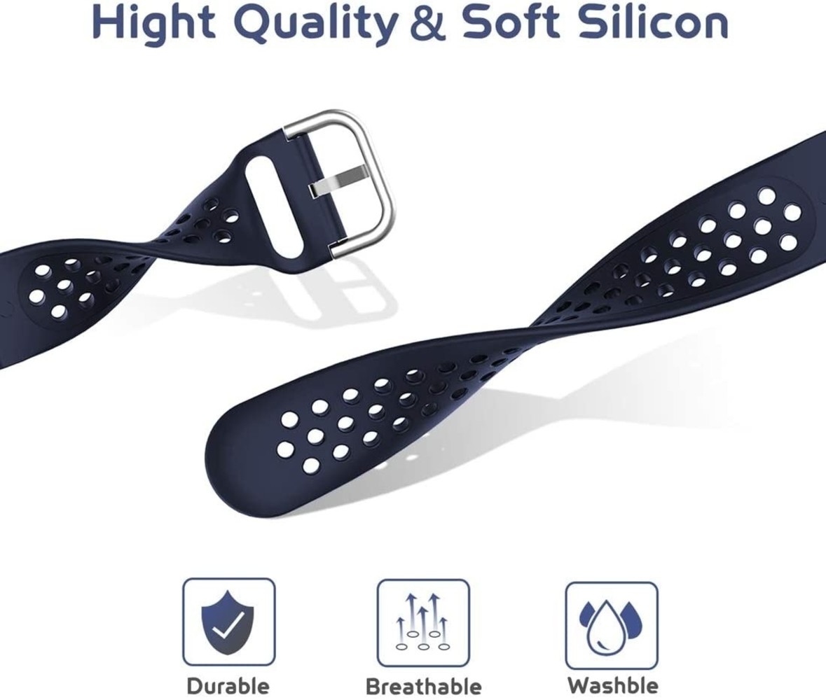 Strap-it Strap-it Bracelet avec trous Xiaomi Watch S1 (bleu foncé)