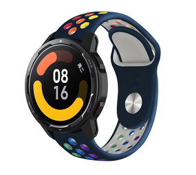 Strap-it Bracelet sport Xiaomi Watch S1 (bleu foncé coloré)
