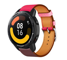 Strap-it Bracelet cuir Xiaomi Watch S1 (rose/rouge marron)