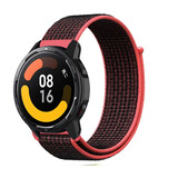 Strap-it Bracelet nylon Xiaomi Watch S1 (noir/rouge) Strap-it Bracelet nylon Xiaomi Watch S1 (noir/rouge)
