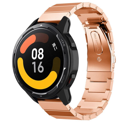 Strap-it Strap-it Bracelet métal Xiaomi Watch S1 (or rose)