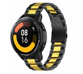 Strap-it Bracelet acier Xiaomi Watch S1 (noir/or)