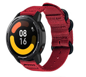 Strap-it Bracelet nylon boucle Xiaomi Watch S1 (rouge)