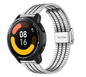 Strap-it Bracelet acier inoxydable Xiaomi Watch S1 (argent/noir)