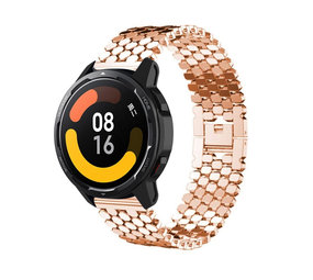Strap-it Bracelet acier poisson Xiaomi Watch S1 (or rose)