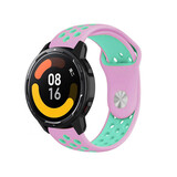 Strap-it Bracelet sport Xiaomi Watch S1 (rose/aqua)