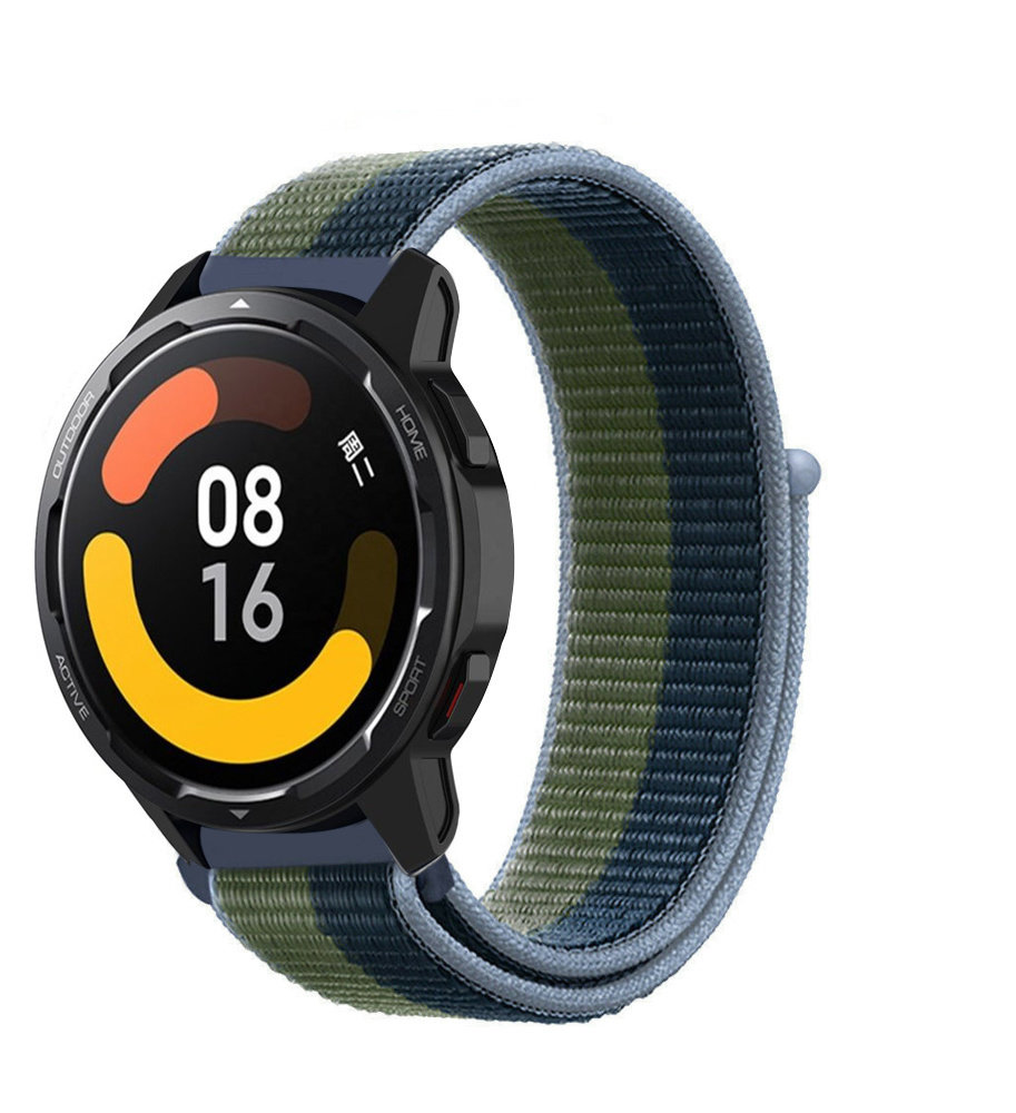 Strap-it Strap-it Bracelet nylon Xiaomi Watch S1 (vert mousse)