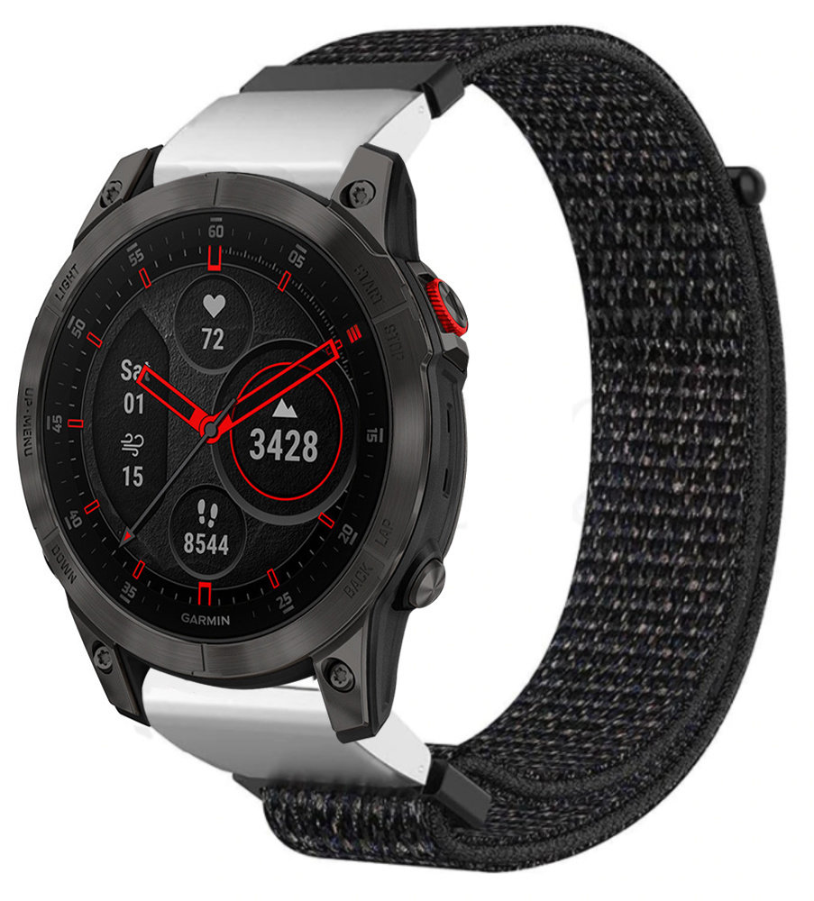 Strap-it Strap-it Bracelet nylon Garmin Epix Gen 2 (noir) Strap-it Strap-it Bracelet nylon Garmin Epix Gen 2 (noir)