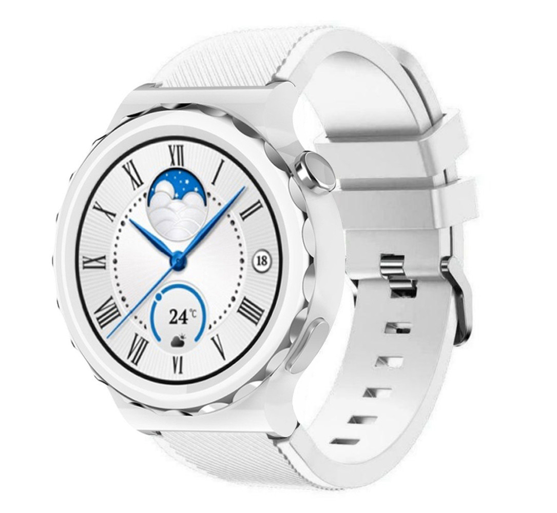 Strap-it Strap-it Bracelet silicone Huawei Watch GT 3 Pro 43mm (blanc)