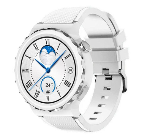Strap-it Strap-it Bracelet silicone Huawei Watch GT 3 Pro 43mm (blanc)