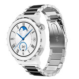 Strap-it Bracelet acier Huawei Watch GT 3 Pro 43mm (argent/noir)