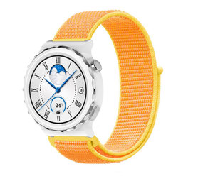 Strap-it Bracelet nylon Huawei Watch GT 3 Pro 43mm (jaune clair)