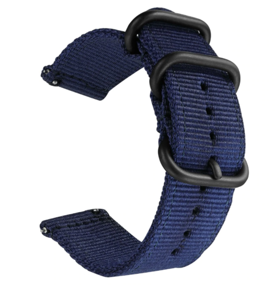 Strap-it Strap-it Bracelet nylon boucle Huawei Watch GT 3 Pro 43mm (bleu) Strap-it Strap-it Bracelet nylon boucle Huawei Watch GT 3 Pro 43mm (bleu)