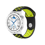 Strap-it Bracelet sport Huawei Watch GT 3 Pro 43mm (noir/jaune)