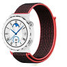 Strap-it Strap-it Bracelet nylon Huawei Watch GT 3 Pro 43mm (noir/rouge) Strap-it Strap-it Bracelet nylon Huawei Watch GT 3 Pro 43mm (noir/rouge)