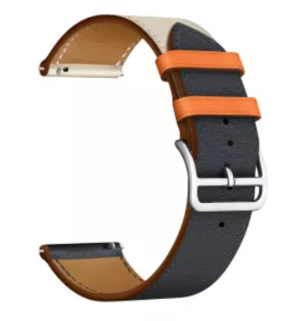 Strap-it Strap-it Bracelet cuir Huawei Watch GT 3 Pro 43mm (blanc/bleu foncé) Strap-it Strap-it Bracelet cuir Huawei Watch GT 3 Pro 43mm (blanc/bleu foncé)