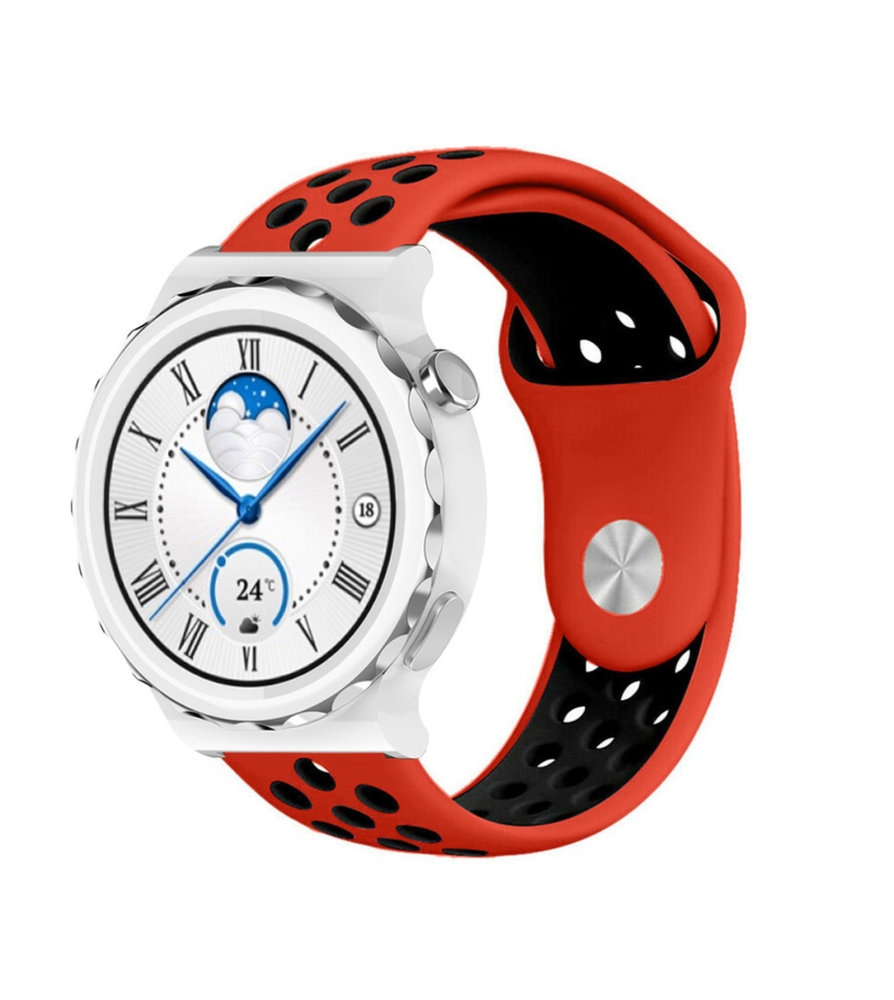 Strap-it Strap-it Bracelet sport Huawei Watch GT 3 Pro 43mm (rouge/noir)