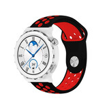 Strap-it Bracelet sport Huawei Watch GT 3 Pro 43mm (noir/rouge)