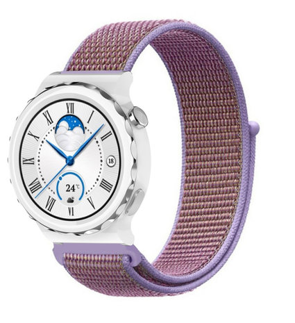 Strap-it Strap-it Bracelet nylon Huawei Watch GT 3 Pro 43mm (lilas)