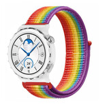 Strap-it Bracelet nylon Huawei Watch GT 3 Pro 43mm (arc-en-ciel)